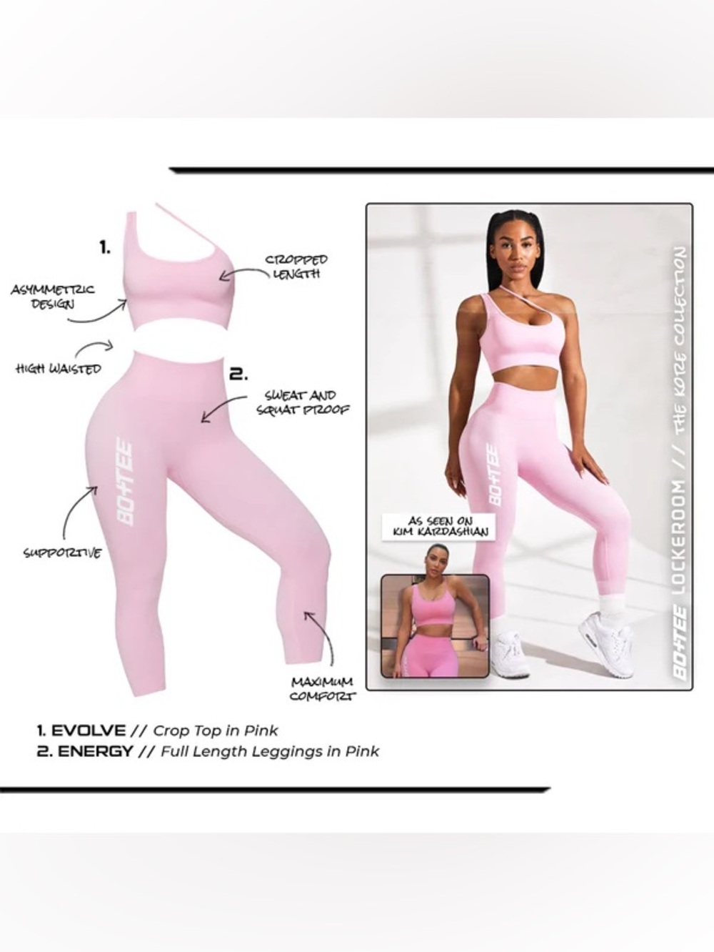 Bo+Tee Kore Collection Pink Set - Picture 2 of 5